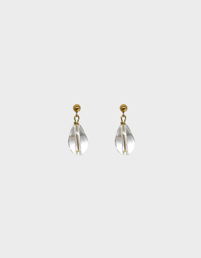 lebleu) crystal drop earring