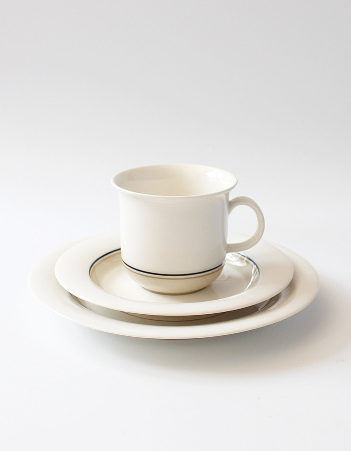 arabia finland) Seita Arctica cup &amp; saucer &amp; plate set