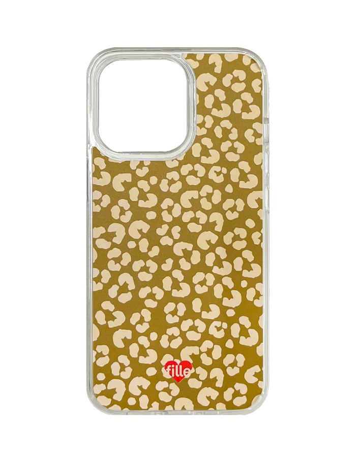 fille) 젤하드 Flower iPhone Case - Olive