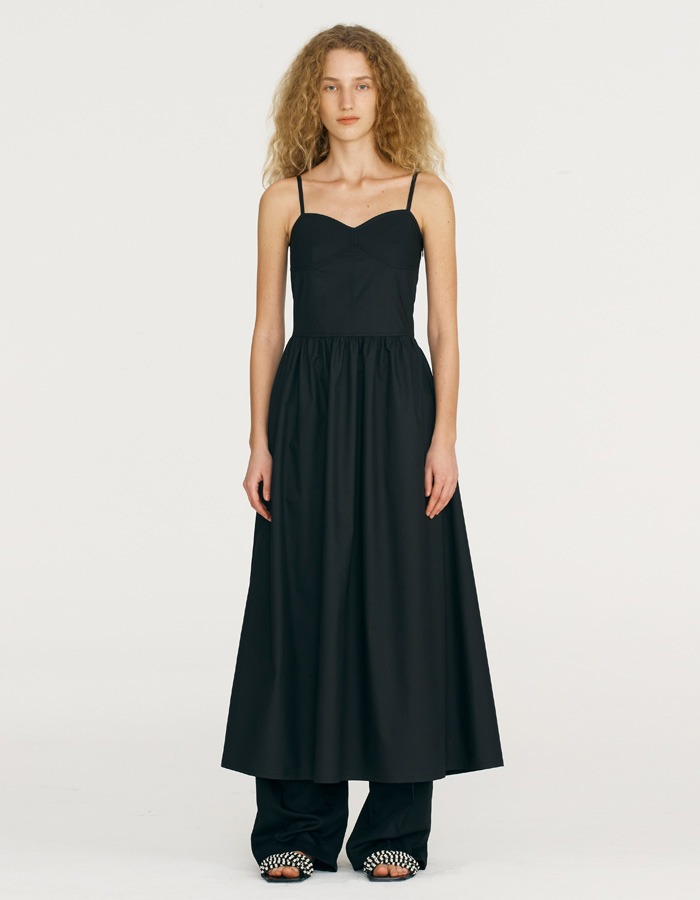 LENUEE) Lily shirring dress (Black)