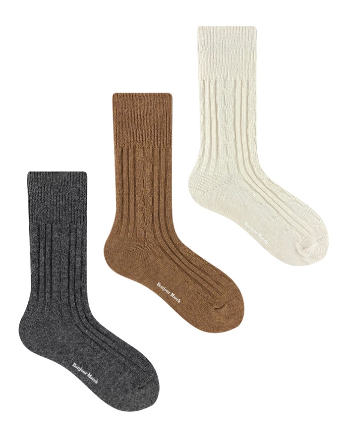 Bonjour March) Wool socks