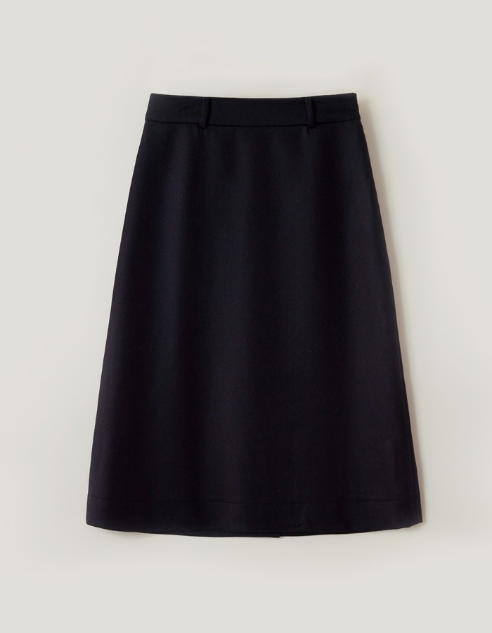 peces) Cindy wool skirt (Black)