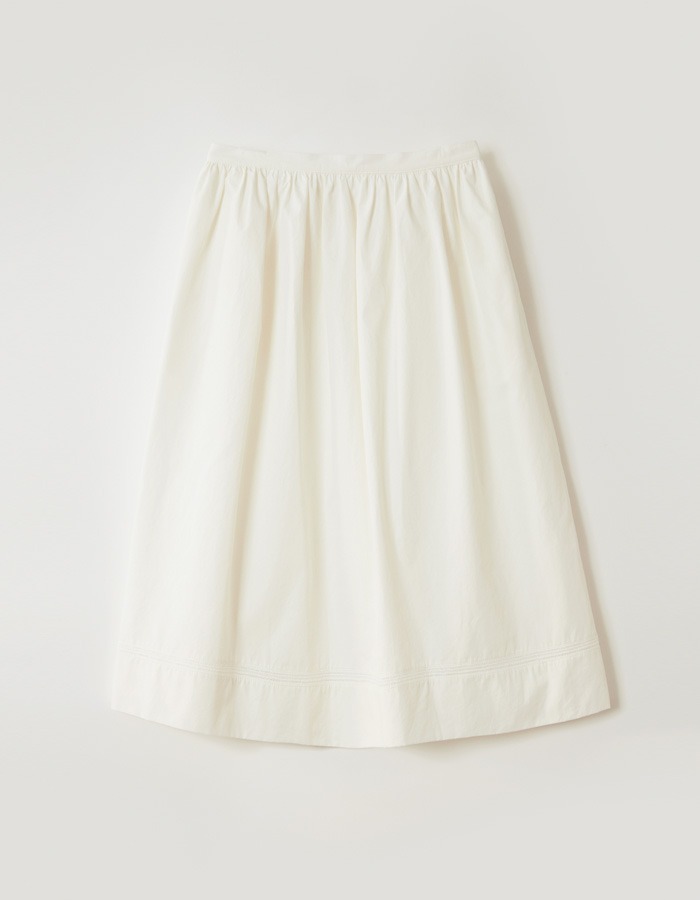 peces) Flores cotton skirt (White)