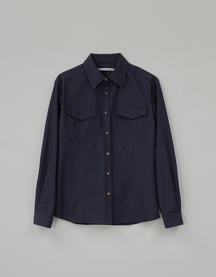 tolo) Pocket Shirt (Navy)