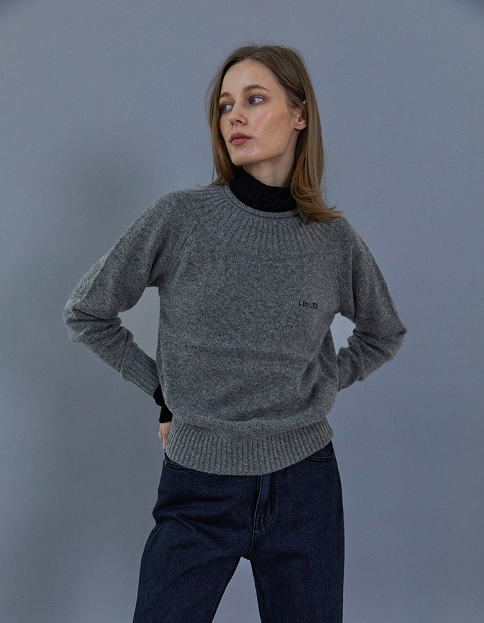 lenuee) Maggie Lambswool knit (Grey)