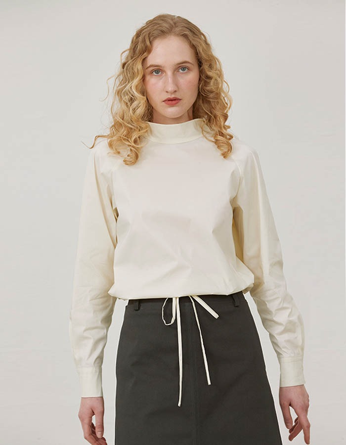 lenuee) String raglan blouse_Cream lemon