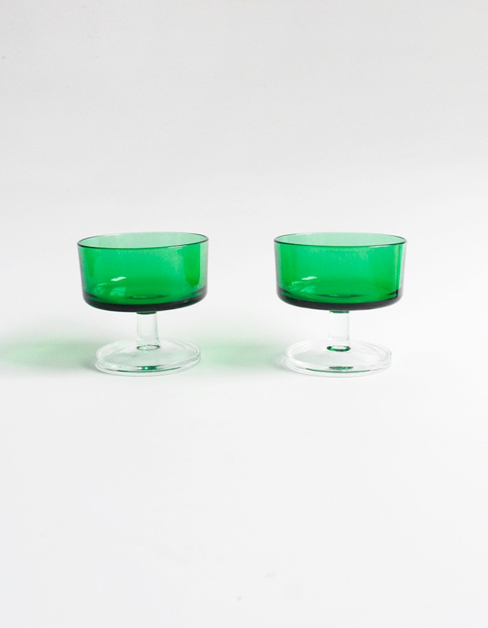 Luminarc) Green dessert goblet