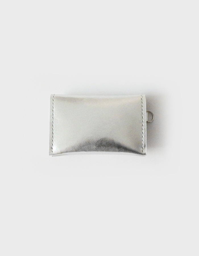 ZISOO) LEATHER CARD CASE_SILVER 3차 재입고