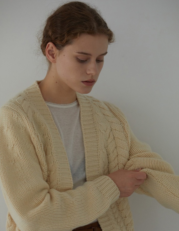 H eight) PROMISE CARDIGAN _ BUTTER