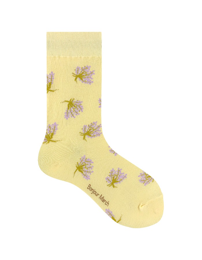 Bonjour March) Lavender bouquet socks