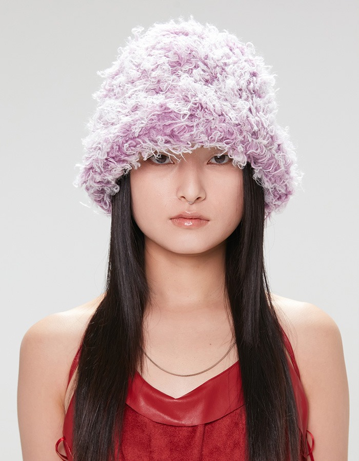 gorro gorra) snow hat _ purple hair