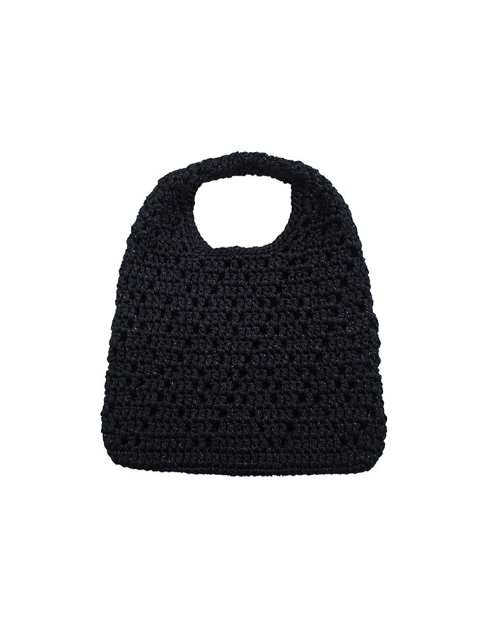 colocynth) Tunsee Crochet BagㅣShine Black