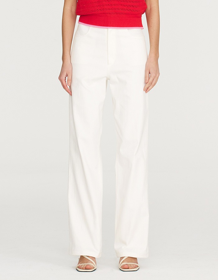 LENUEE) Loose straight cotton pants _ White (쇼룸 판매 전용)