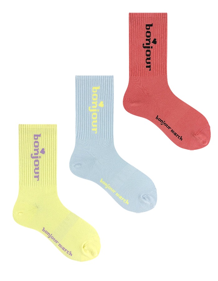 Bonjour March) summer luv sock (4 Color)