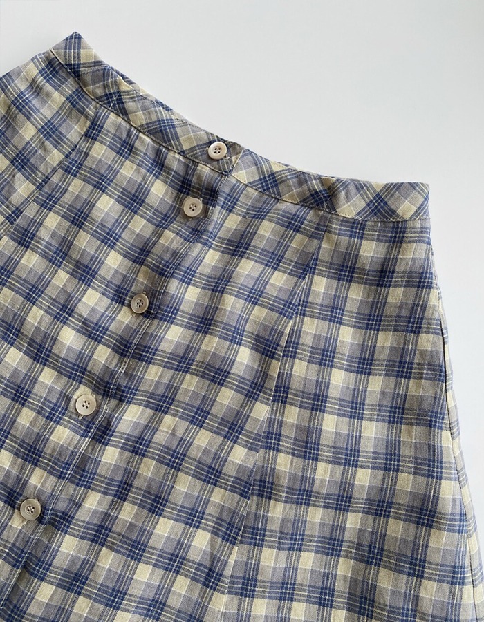 Weekend Laundry List) Checked Linen Skirt 3차 재입고