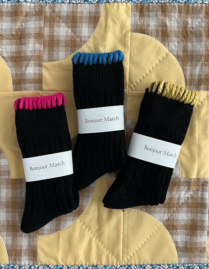 Bonjour March) Knitting Stitches Socks (3 Color) 2차 재입고