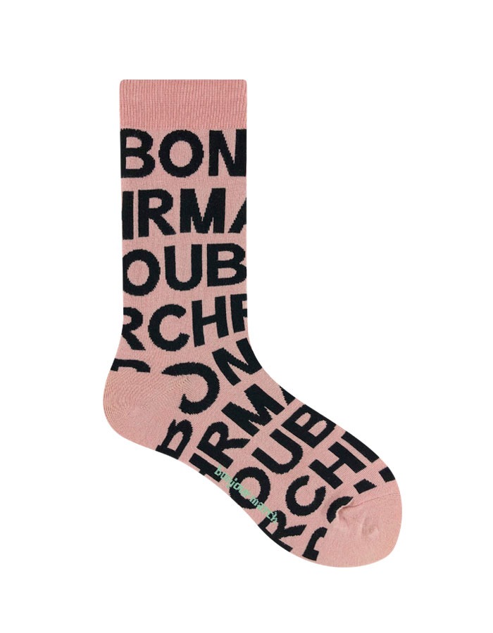 Bonjour March) Chalk socks (Pink)