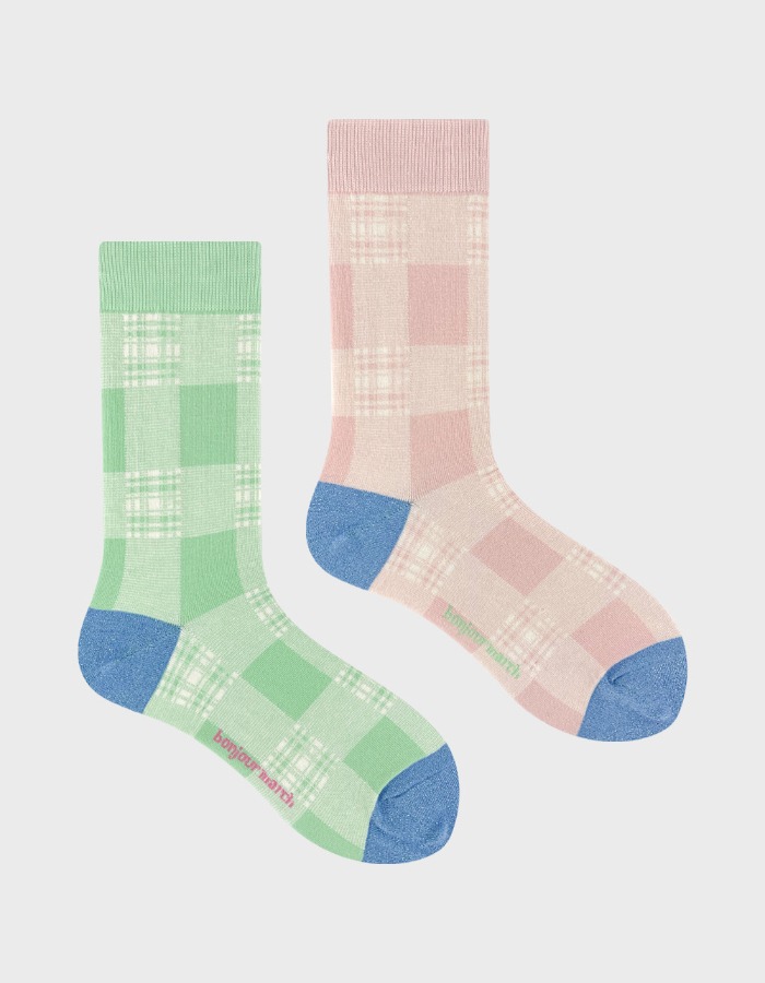 Bonjour March) Patchwork socks
