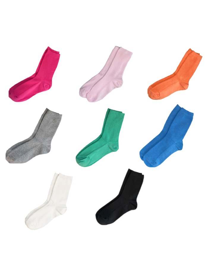 AOY) RIBBED COLOR SOCKS 8 COLORS 2차 재입고