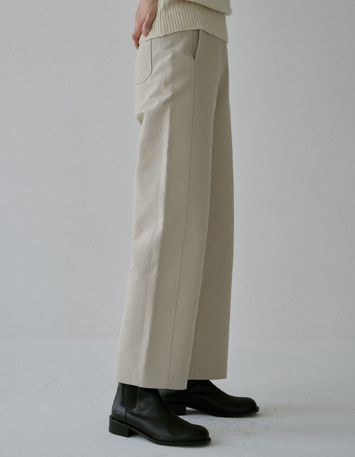 VERSCENT) Mild cotton pants (greige)