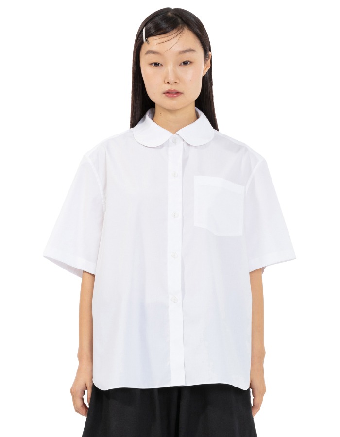 BOCBOK) Round Oversized Shirt _ White