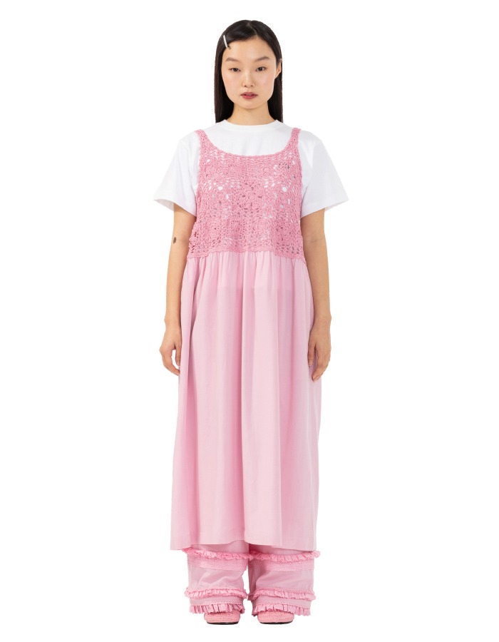 BOCBOK) Crochet Dress _ Pink