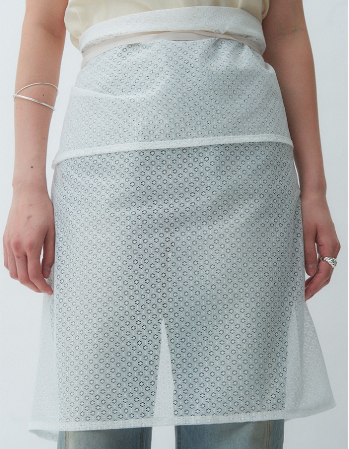 Osthe) DOUBLE LAYER SKIRT (WHITE) 4차 재입고