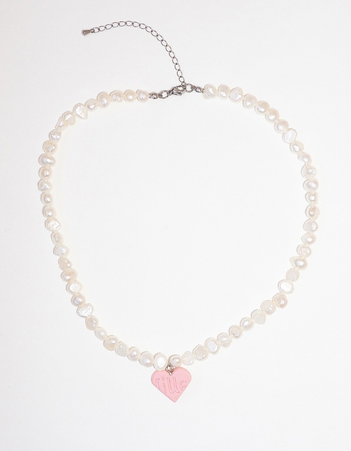 fille) Heart Necklace - Ugly Pearl