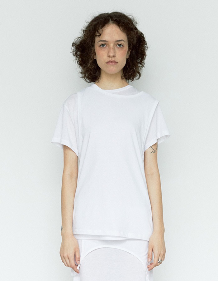 Repos) OVER COTTON SLEEVELESS T-SHIRTS (WHITE) 재입고