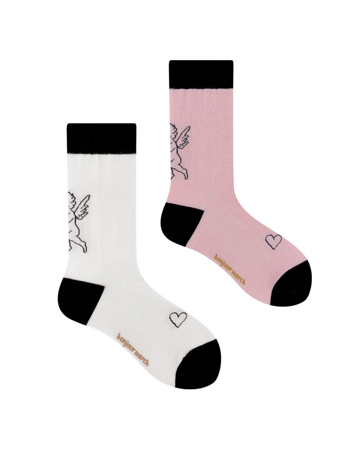 Bonjour March) Angel socks (2Color)