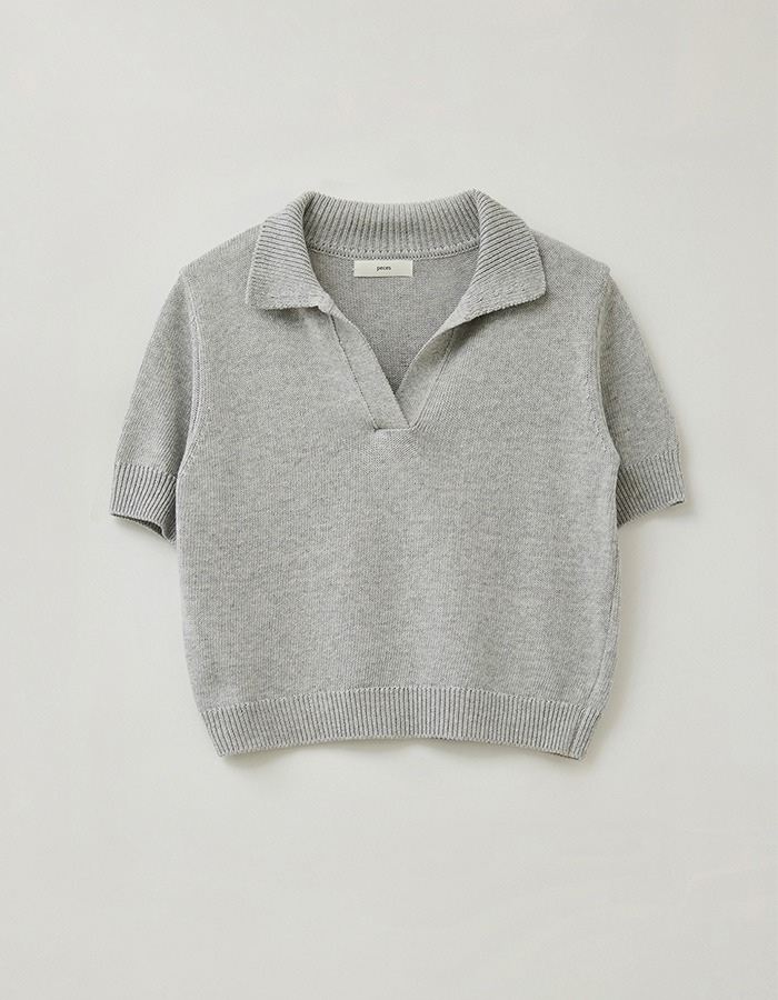 peces) COTTON PULLOVER KNIT (GREY)
