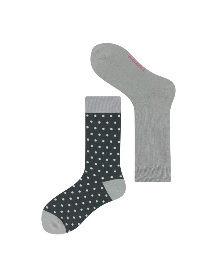 Bonjour March) Reverse socks (gray)