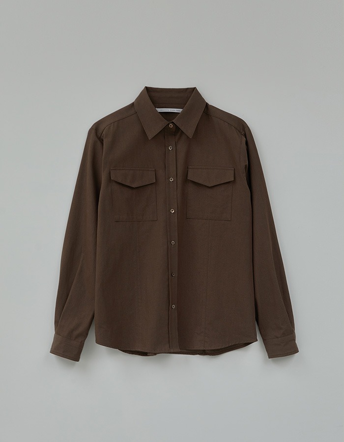 tolo) Pocket Shirt (Brown)