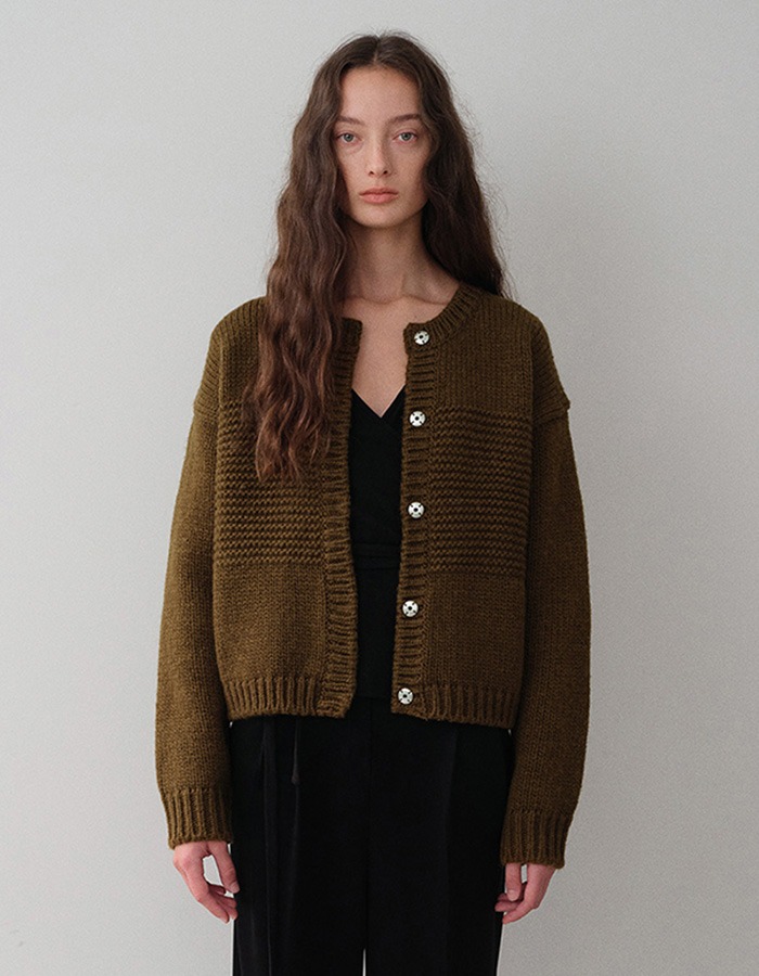 VERSCENT) Cottage snap cardigan (baked brown) 2차 재입고