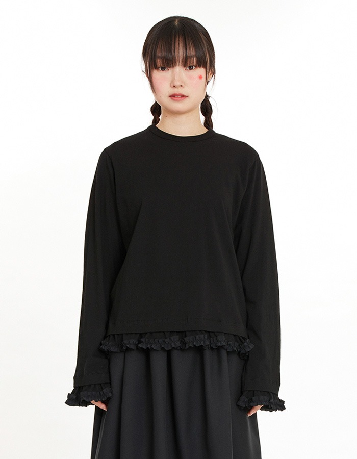 BOCBOK) Long Sleeve Gongju T-Shirt (Black)
