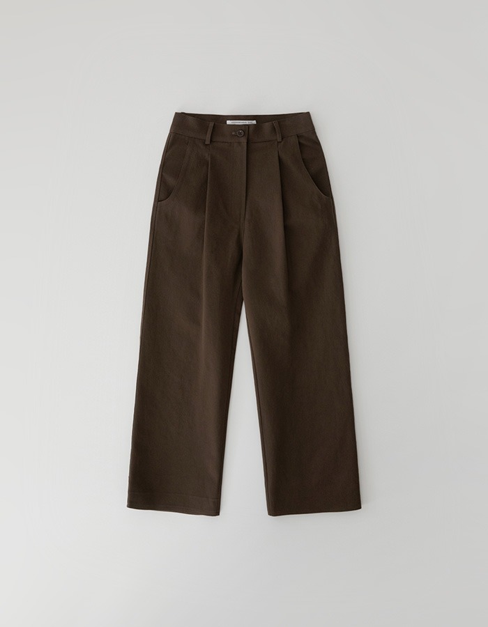 tolo) Cotton Twill Pants (Brown)