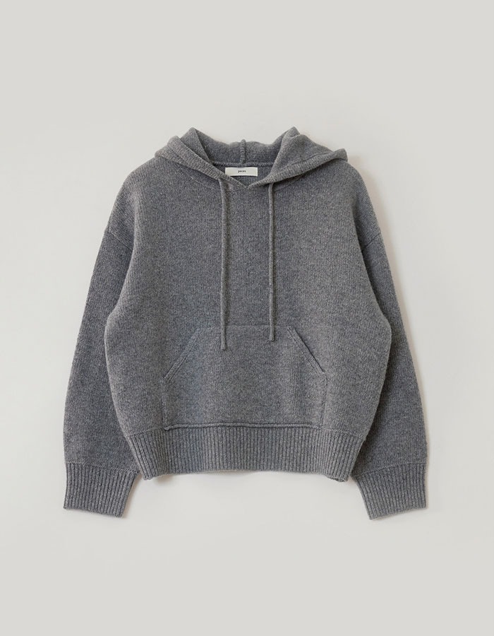 peces) Wool hoodie Knit (Gray)