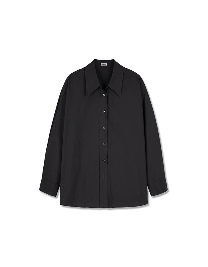 REPOS) SIDE BUTTON OVER SHIRTS (CHARCOAL) 재입고