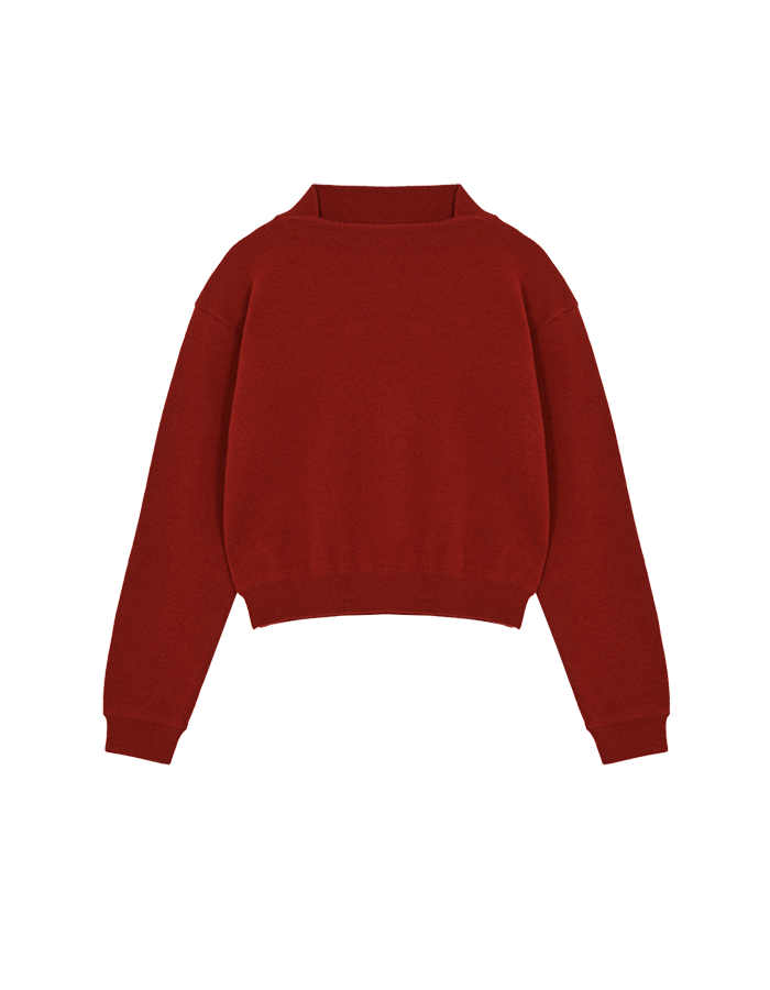 Cosmoss) CASHMERE CROP SWEATER (RED) 재입고