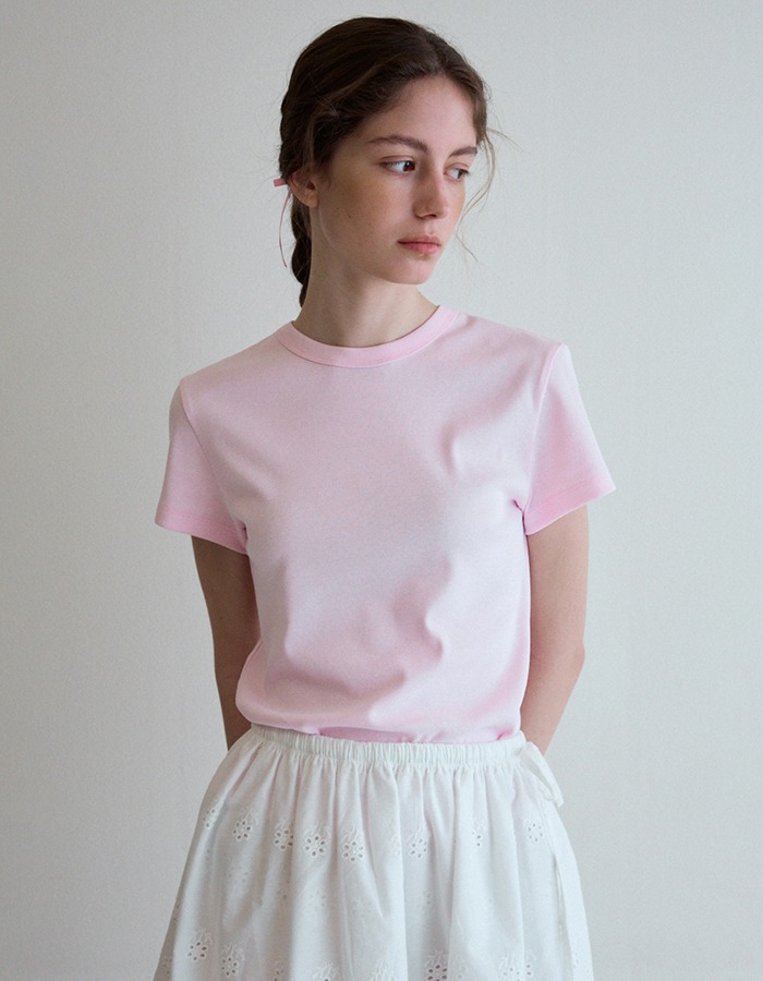 springcrocus) Basic T-Shirt - Pink