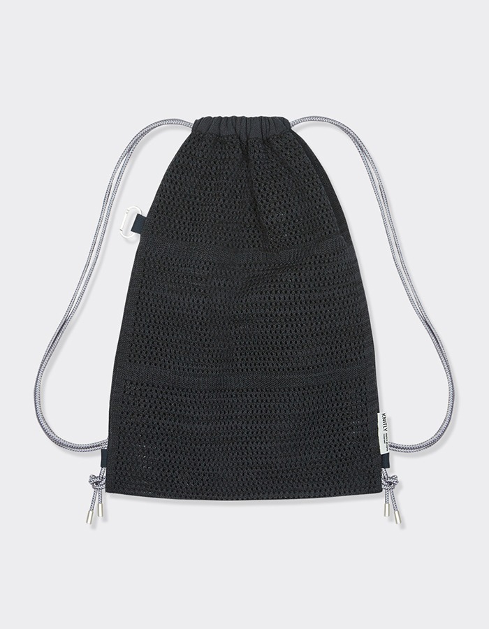 KNITLY) NET ROPE KNIT BACKPACK_Charcoal Navy
