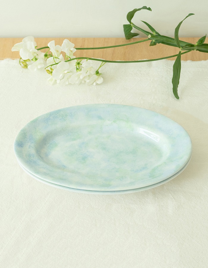 Saie Pottery) waterside &#039;green&#039; _ oval plate 3차 재입고